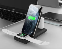 Folding three-in-one multifunctional wireless charger