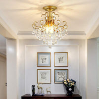 European Light Luxury Small American Restaurant Crystal Chandelier