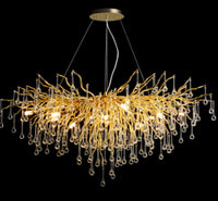 Postmodern Light Luxury Chandelier Water Drop Crystal Lamp Atmosphere