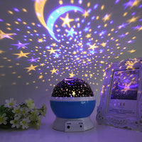 LED Projector Light USB Starry Sky Night Light Rotating Bedside Table Lamp For Kids Home Decoration Desk Light Atmosphere