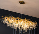 Postmodern Light Luxury Chandelier Water Drop Crystal Lamp Atmosphere